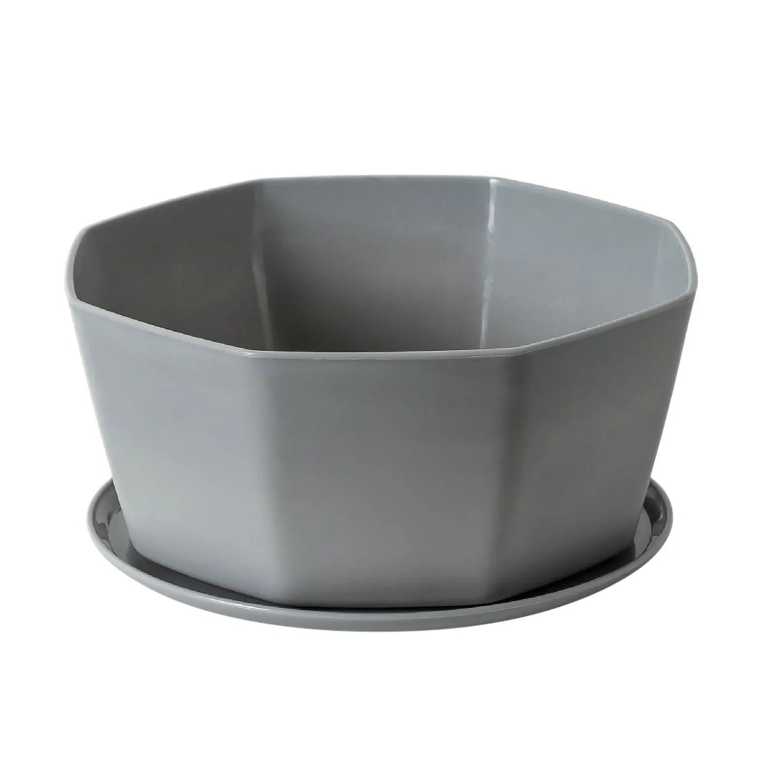 Plastic Plant Pots with Drainage Holes & Saucers Set 1/3/4pcs Indoor