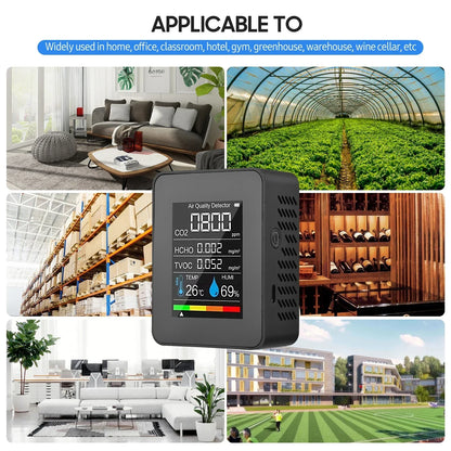 CO2 Meter Digital Air Quality Monitor - Temperature Humidity Tester