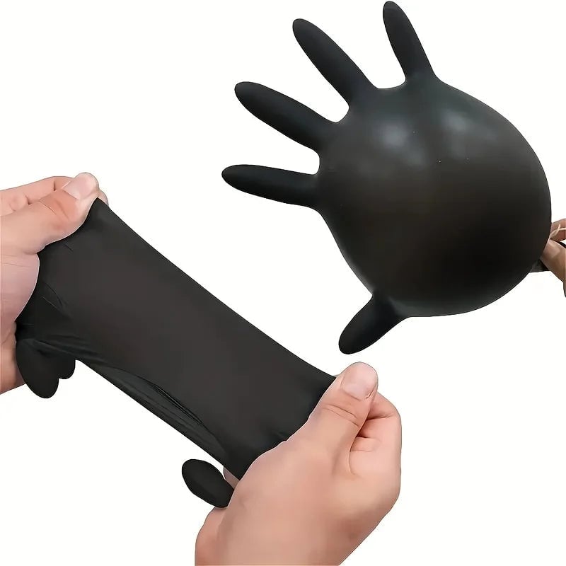 Black Nitrile Gloves Thickened Disposable Waterproof Tattoo Cleaning