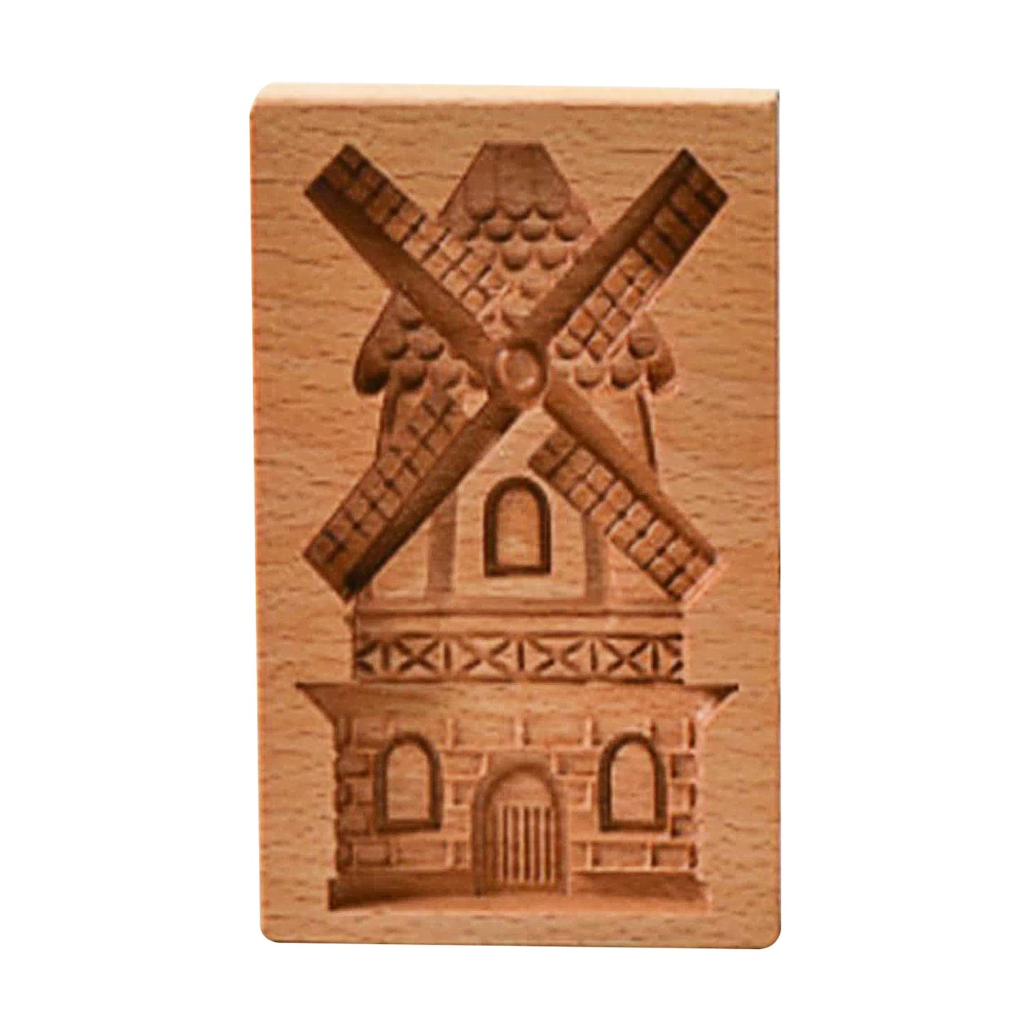 Wooden Cookie Cutter Baking Mold Press Stamps Gingerbread DIY Tool