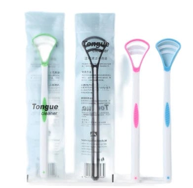 Silicone Tongue Scraper Double-Sided Ergonomic Handle Oral Hygiene