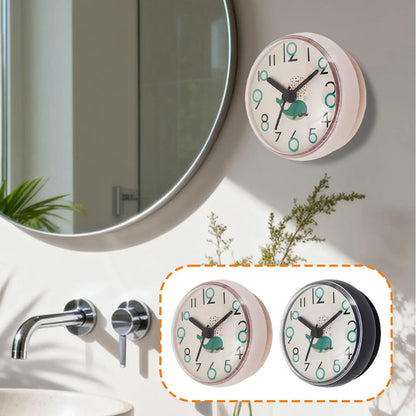 Waterproof Bathroom Shower Clock with Suction Cup - Small Round