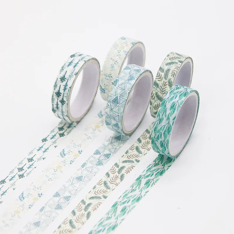 5PC Kawaii Washi Tape Set Japanese Cute Scrapbook Journaling Supplies