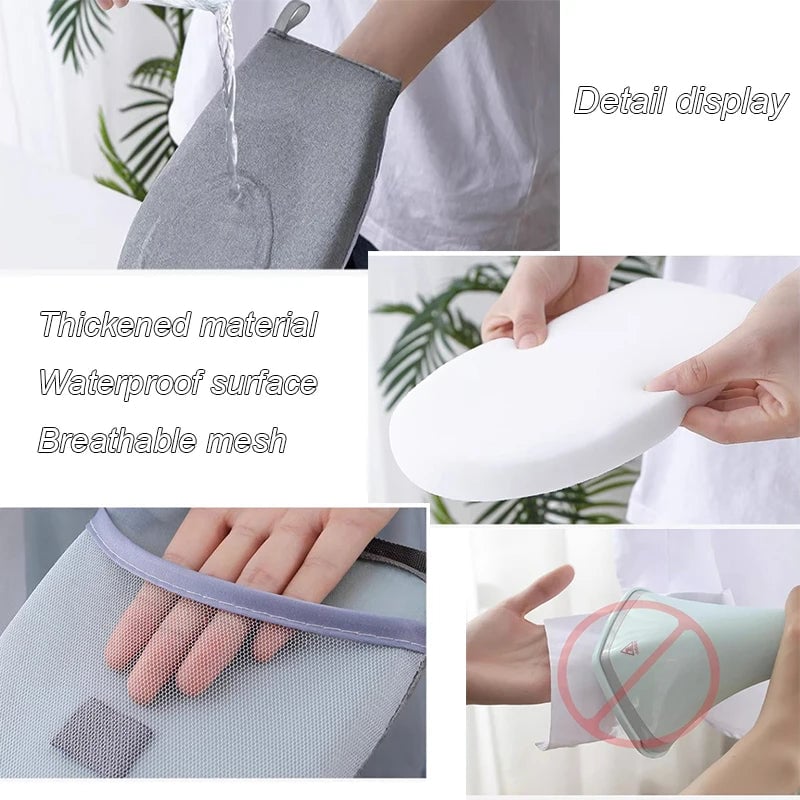 Heat Resistant Mini Ironing Board with Washable Pad Cover & Gloves