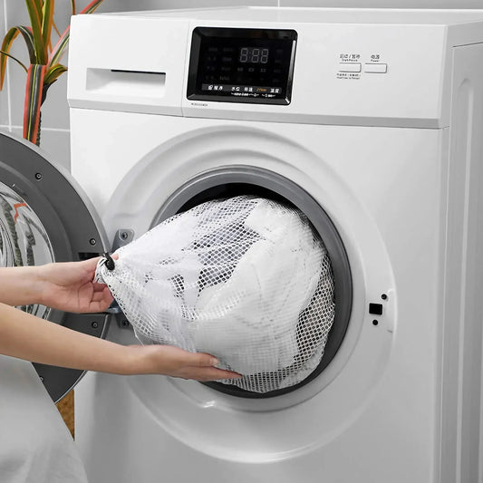 Large Capacity Drawstring Mesh Laundry Bag - 4 Sizes Available