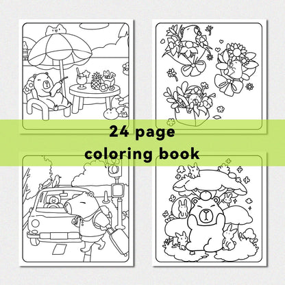 CAPYCUTIES Bold-Easy Patterns Adult Coloring Book - Cute Drawing Gift