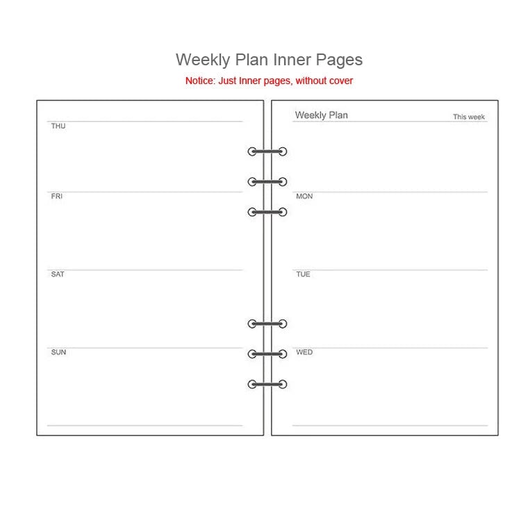 A5 A6 A7 Spiral Notebook Refill Pages 45 Sheets Line Dot Grid Paper
