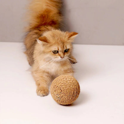 Interactive Sisal Cat Scratching Ball - Teeth Cleaning Kitten Toy
