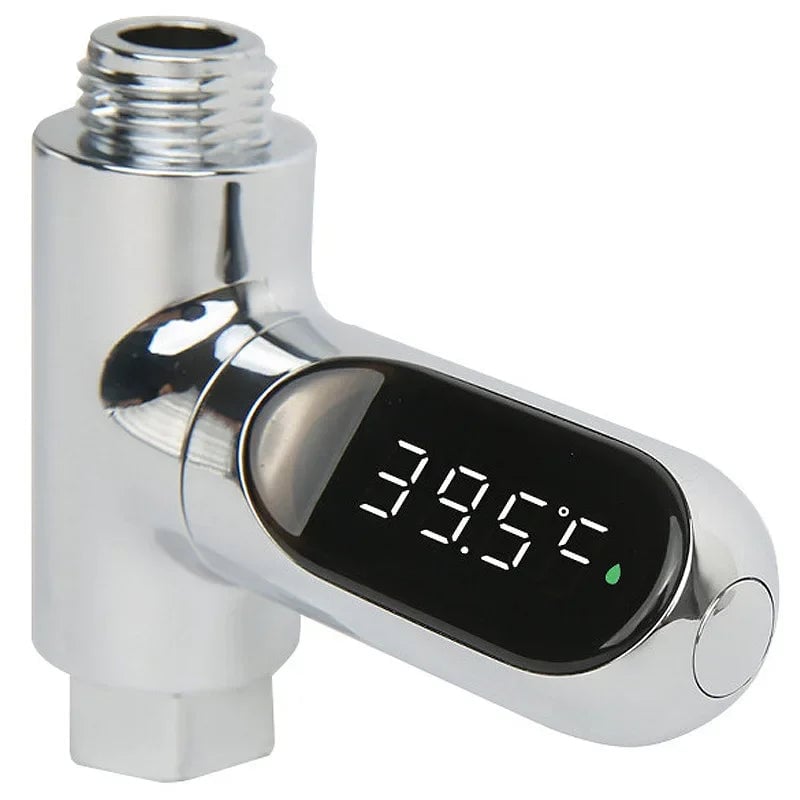 LED Display Water Thermometer 5-85℃ Self-Powered Baby Shower Monitor