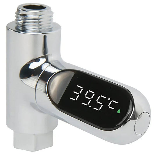 LED Display Water Thermometer 5-85℃ Self-Powered Baby Shower Monitor