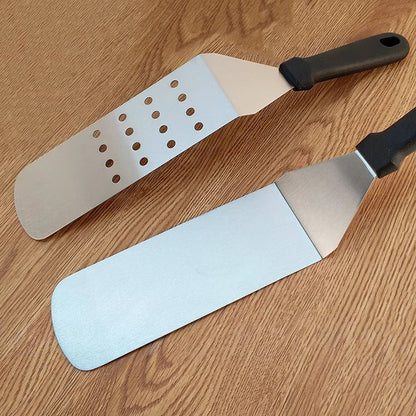 Stainless Steel Kitchen Scraper Spatula for BBQ Burgers & Cooking