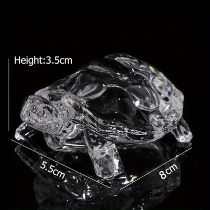 Crystal Turtle Ornament Mini Statue Lucky Desk Home Office Decor