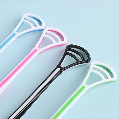 Silicone Tongue Scraper Double-Sided Ergonomic Handle Oral Hygiene