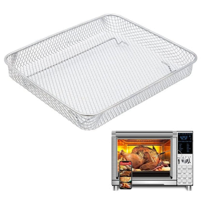 Stainless Steel Air Fryer Basket Oven Crisper Tray Large Capacity