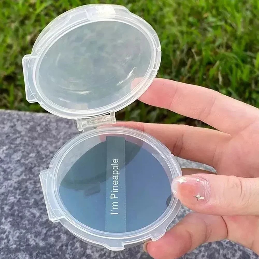 Double Layer Transparent Makeup Puff Storage Box - Dustproof Case