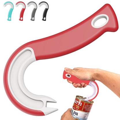 Easy-Grip Hook Can Opener - Durable Plastic Home & Restaurant Tool