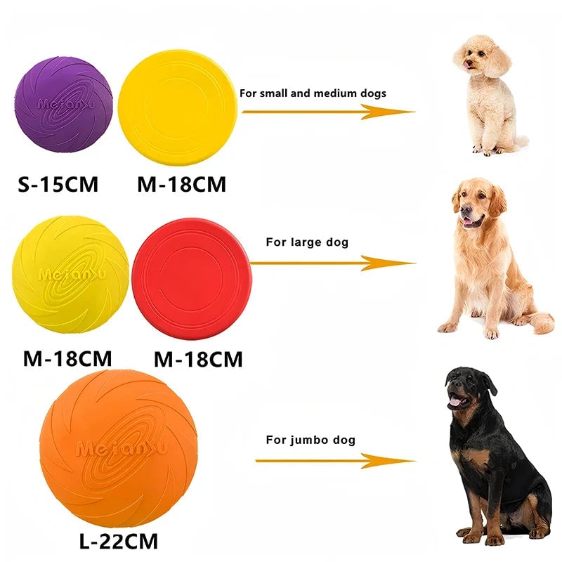 Silicone Flying Disc Dog Training Toy - Outdoor Interactive Pet Play