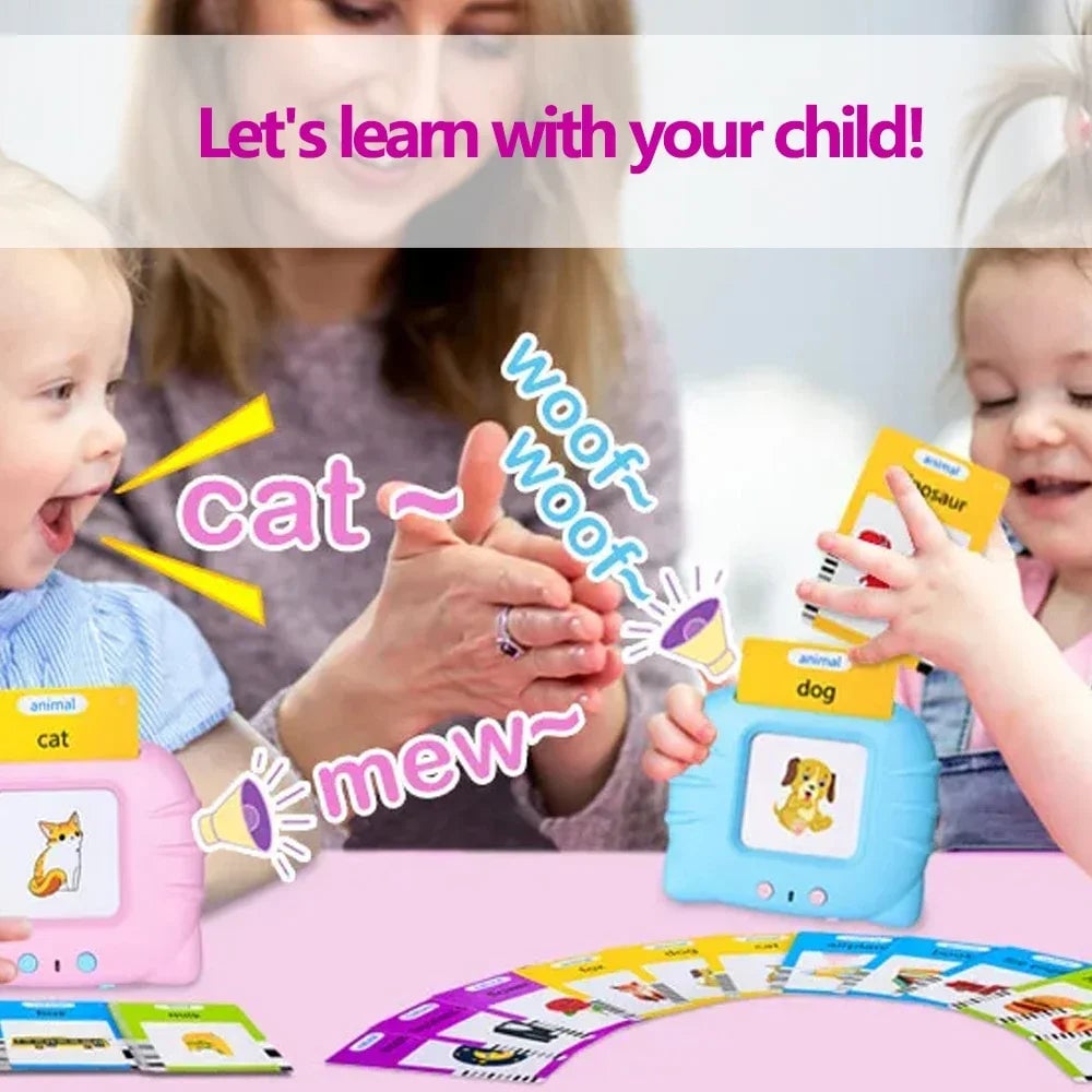 Electronic Talking Flash Cards - Audio Learning Toys for Kids