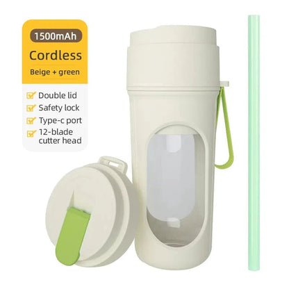 6-Blade Electric Portable Blender Bottle - Juice Smoothie Maker