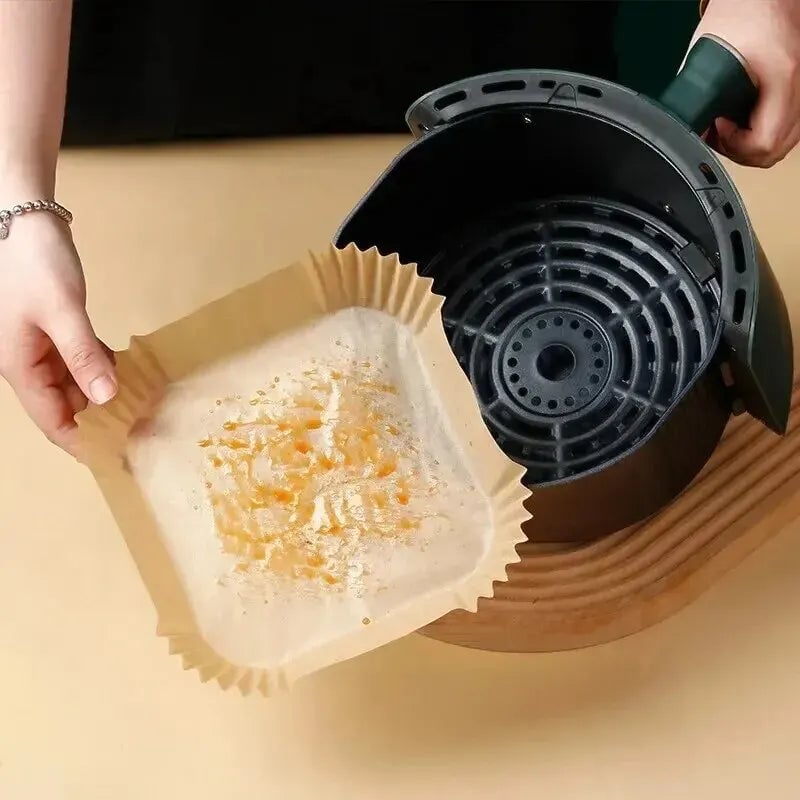 50Pcs Non-Stick Round Air Fryer Paper Liners Disposable Baking