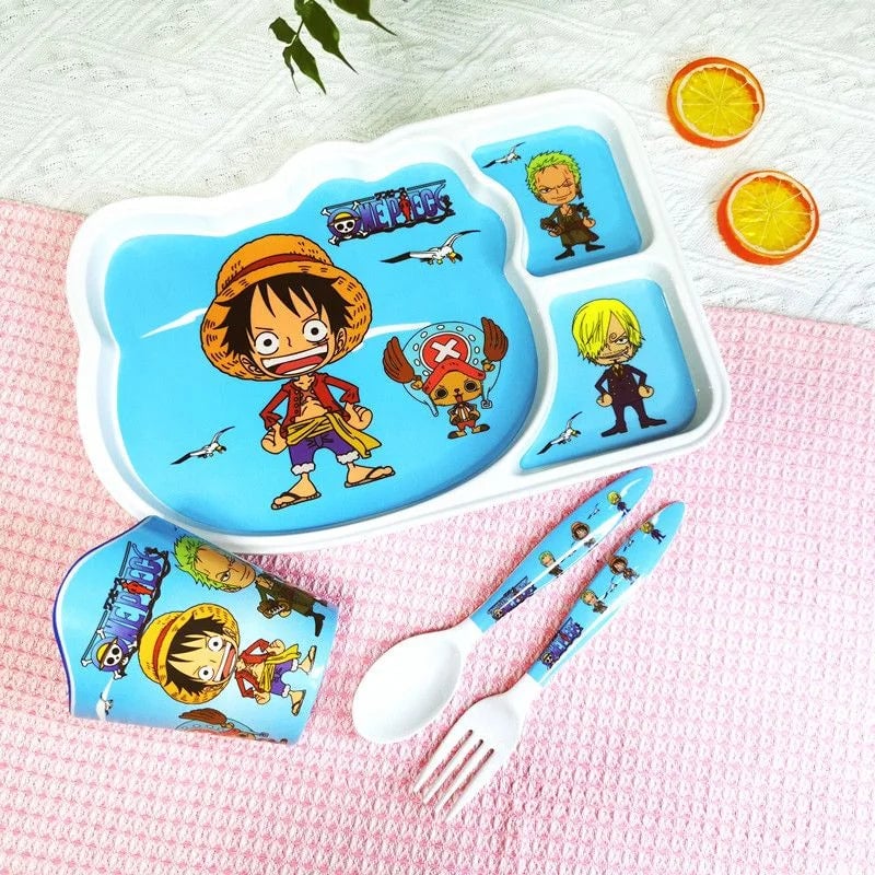 One Piece Luffy 3pc Portable Travel Cutlery Set Dinnerware Kit