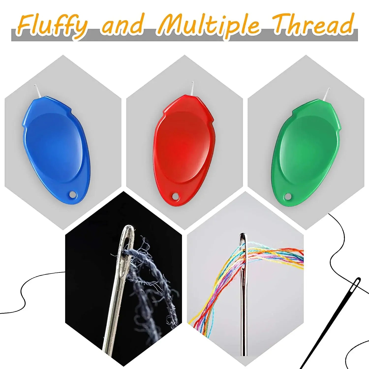 6Pcs Plastic Wire Loop Needle Threader Set - Sewing Machine Tool