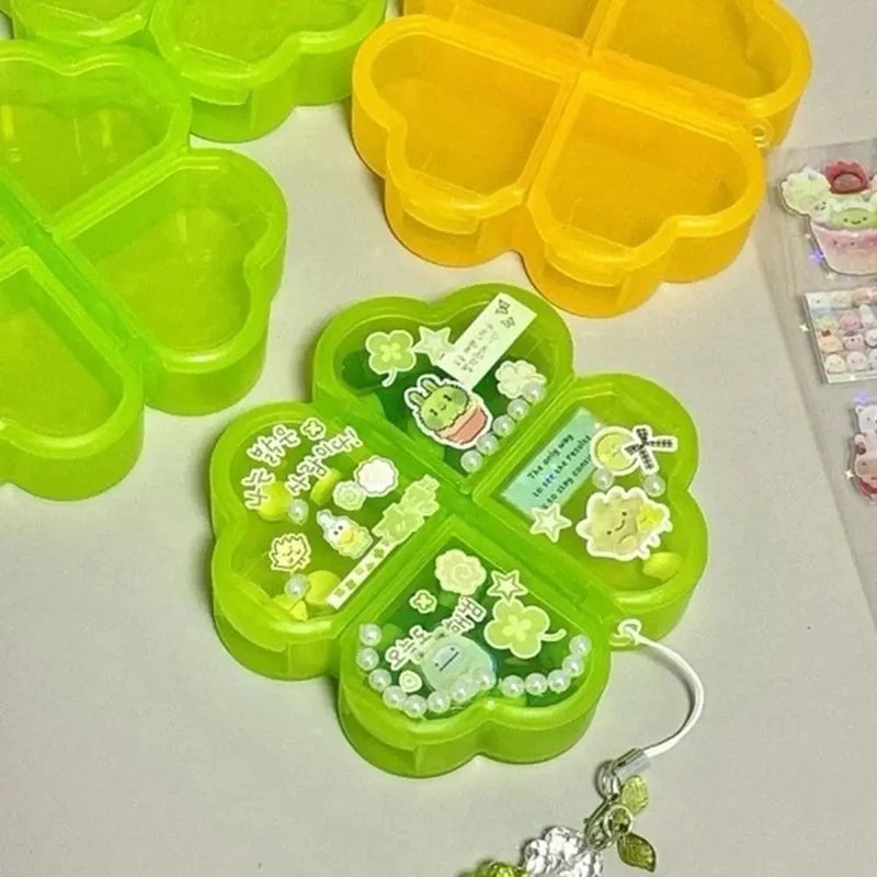 4-Compartment Daily Pill Organizer Box - Durable Plastic Storage