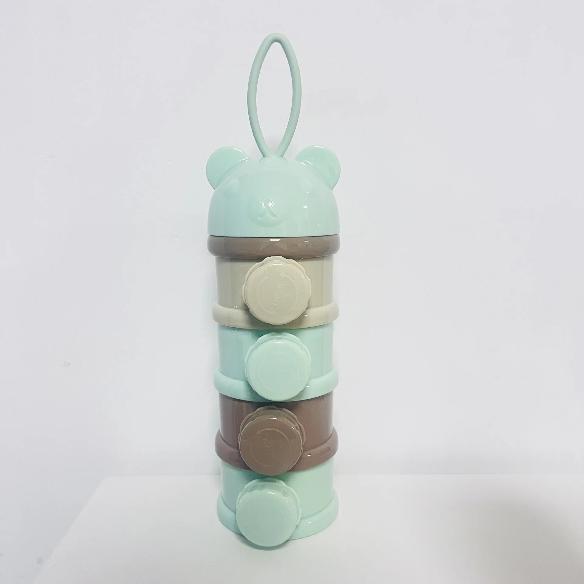 4-Layer Bear Milk Powder Container - Portable Baby Food Storage Box