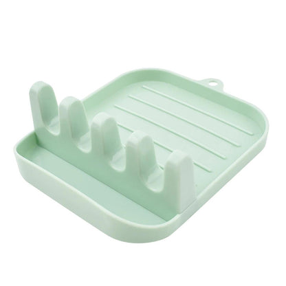 Non-Slip Kitchen Organizer Shelf - Pot Lids, Spoons & Chopsticks Rest