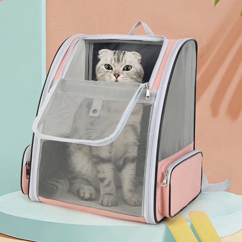 Breathable Pet Carrier Backpack 6kg Capacity - Cats Small Dogs Travel
