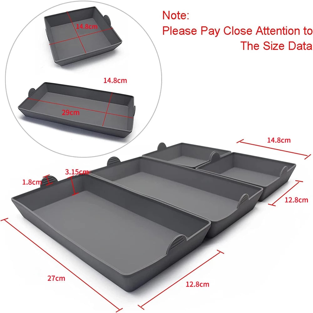 Silicone Air Fryer Baking Pan Set - Nonstick Divider Trays
