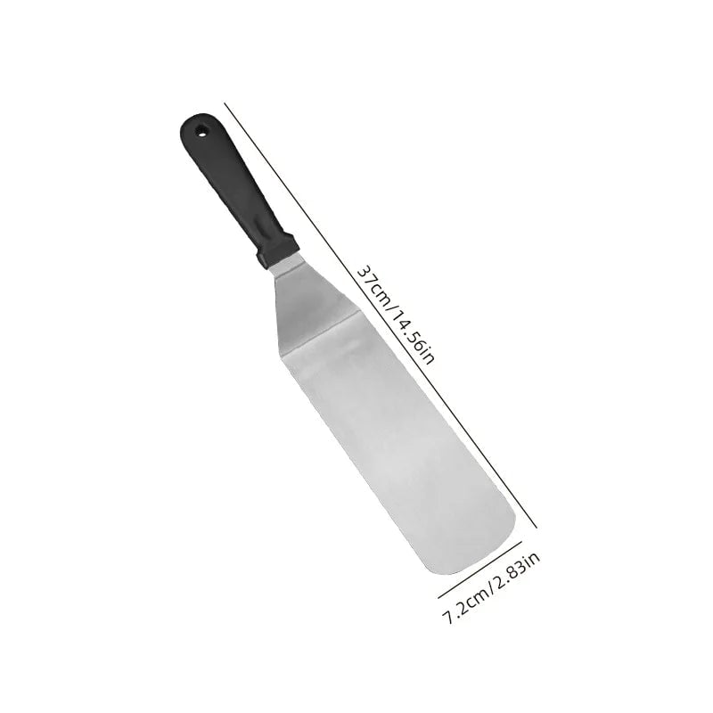 Stainless Steel Kitchen Scraper Spatula for BBQ Burgers & Cooking