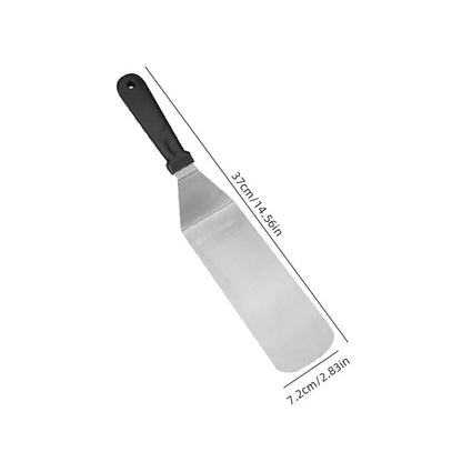 Stainless Steel Kitchen Scraper Spatula for BBQ Burgers & Cooking