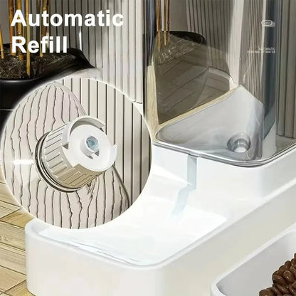 Large Capacity Automatic Pet Feeder Water Dispenser Dogs Cats