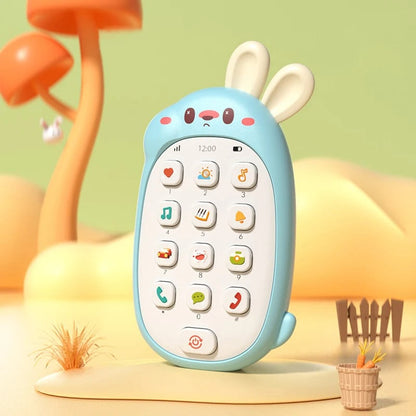 Rabbit Phone Toy - Chewable Music Mobile Teether Puzzle Baby Toy