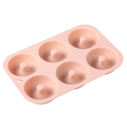 6-Hole Silicone Donut Mold Non-Stick Food Grade Baking Pan