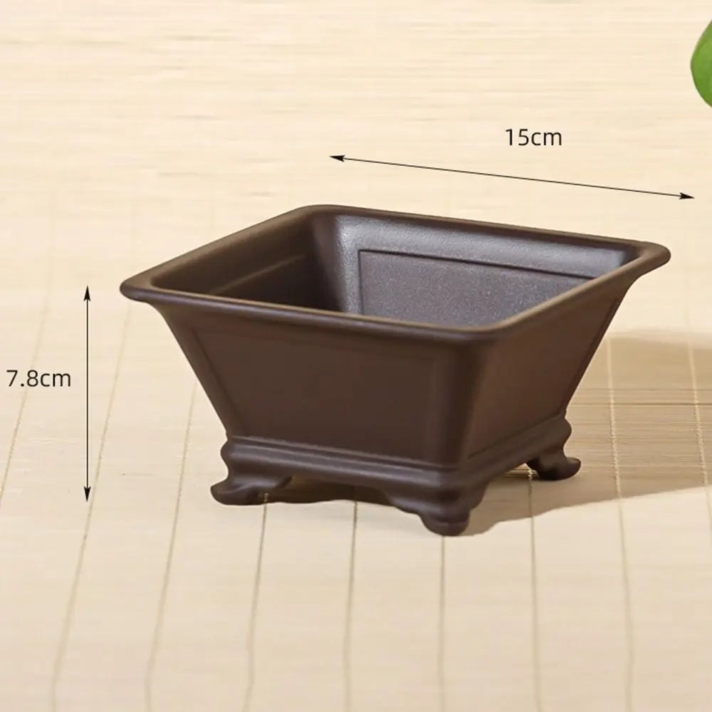 Purple Clay Plant Pots Set - Thick Durable DIY Imitation Flowerpots