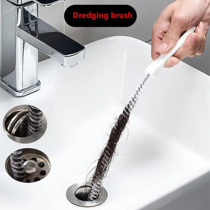 Flexible Drain Cleaning Brush - Hair Clog Remover for Kitchen & Bath