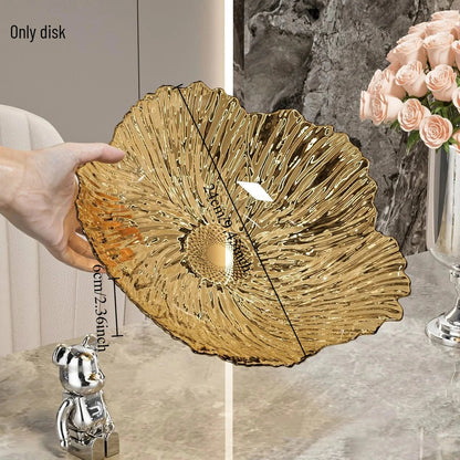 Large Capacity Petal Design Fruit Tray - Light Luxury Snack Serving