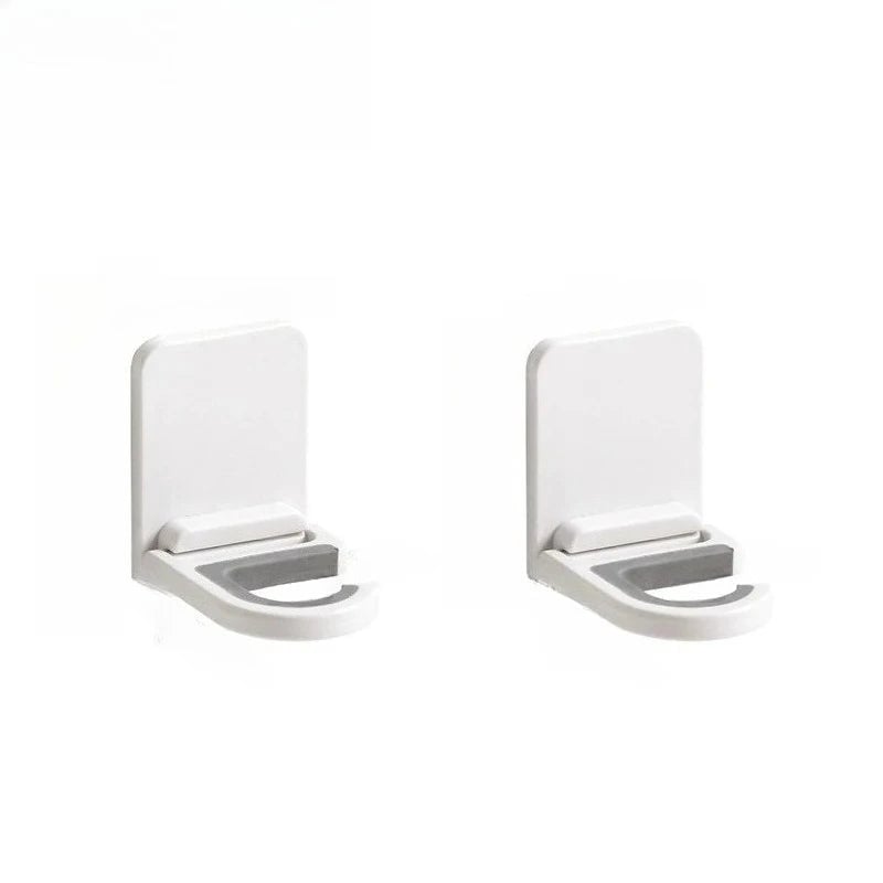 Self-Adhesive Wall Mount Broom Mop Holder Multi-Purpose Hook Rack