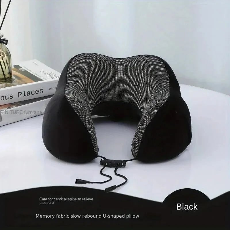 Memory Foam U-Shaped Travel Pillow - Cervical Neck Support Cushion
