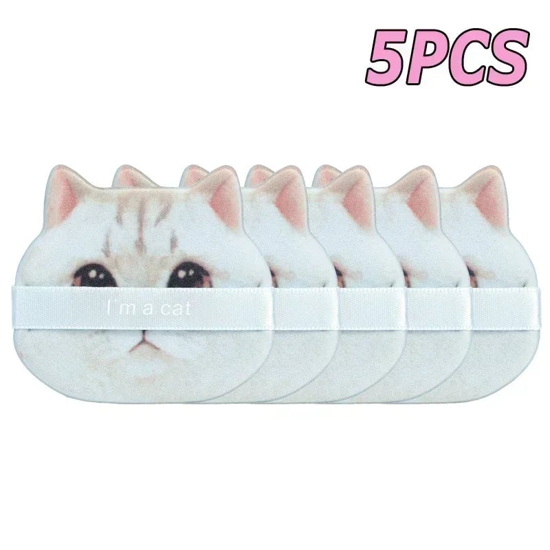 10PC Cat-Shaped Makeup Puffs - Dual-Use Foundation & Powder Blender Set