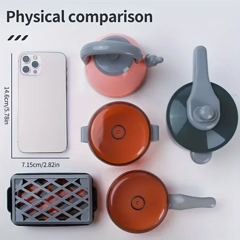 Kids Kitchen Play Set - Realistic Cooking Tools Role Play Toy Gift