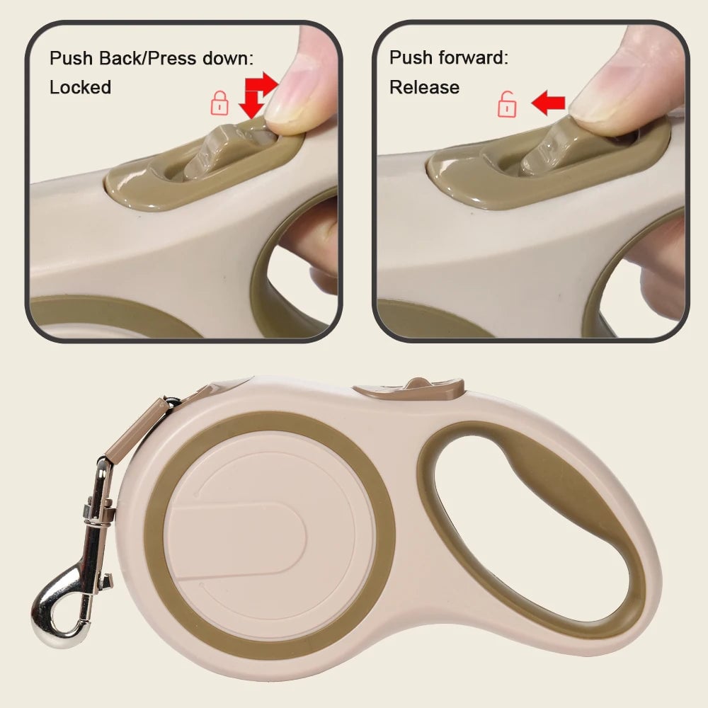 Retractable Dog Leash Large Dogs - Durable Nylon Auto-Extending