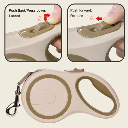 Retractable Dog Leash Large Dogs - Durable Nylon Auto-Extending