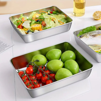 3-Piece Stainless Steel Airtight Food Storage Container Set BPA-Free