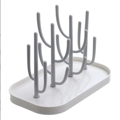Baby Bottle Drying Rack with Nipple Holder - Multi-Tier Storage