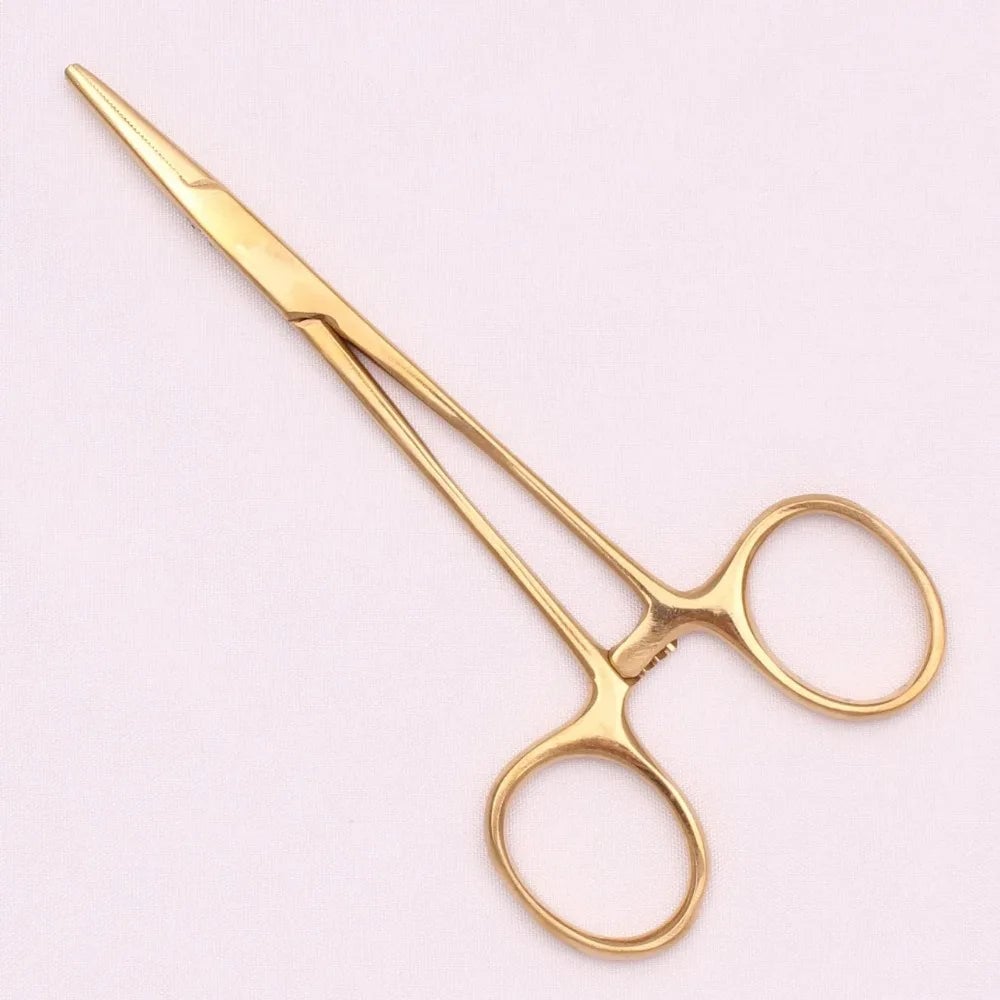 13cm Japanese Stainless Steel Hemostatic Forceps for Pet Grooming