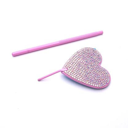 Stainless Steel Magnifying Lash Mirror - Diamond Multifunction Makeup