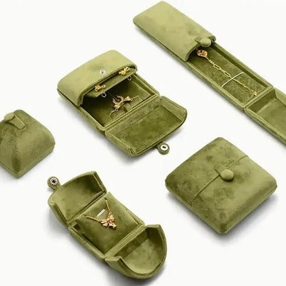 Luxury Corduroy Wedding Ring Box - Jewelry Storage for Rings Earrings